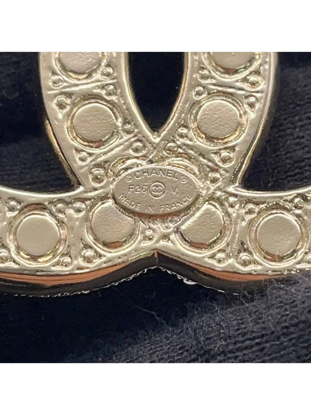 Chanel Brooch CC Logo Faux Pearl